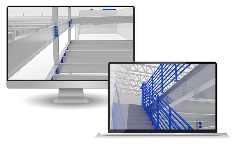 SDS2 by ALLPLAN structural steel and stairs and rails models