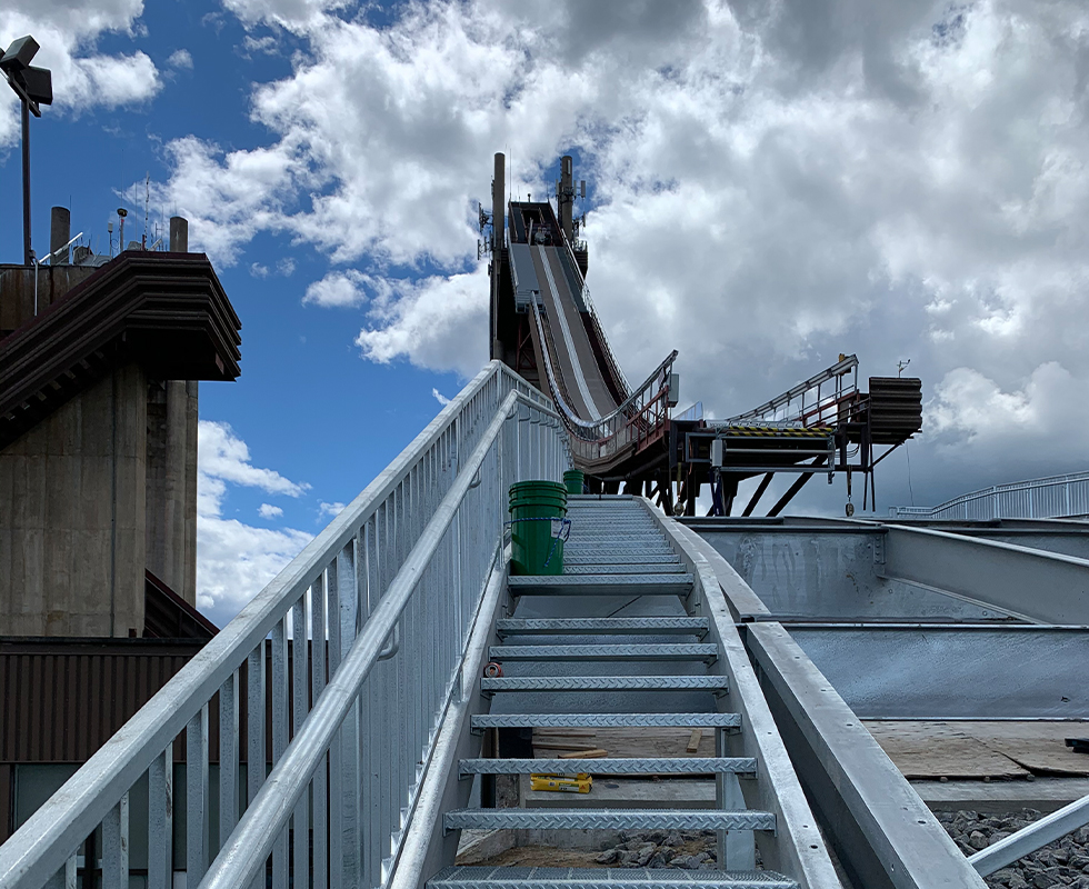 Lake Placid Olympic Ski Jump Complex, project detailed by KMA Steel and fabricated by Jeffords Steel and Engineering